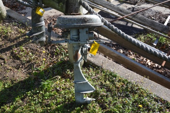 Antique outboard motor