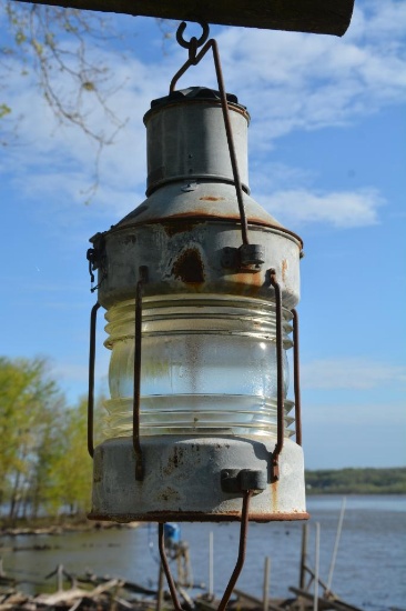 24" tall river boat lantern