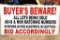 ***IMPORTANT INFORMATION - BUYER BEWARE-PLEASE READ***