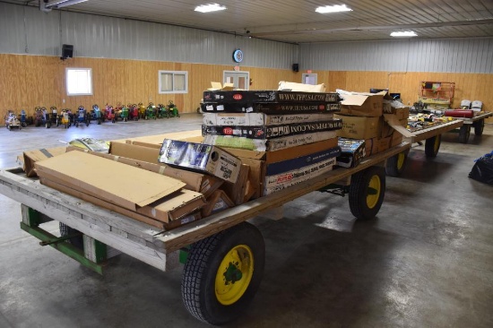 Hayrack full of new old stock car parts