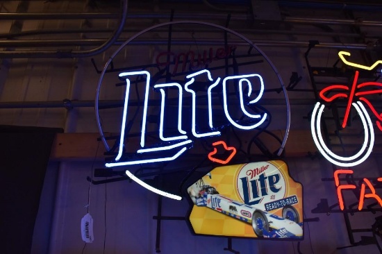 Miller Lite Ready To Race light up neon sign