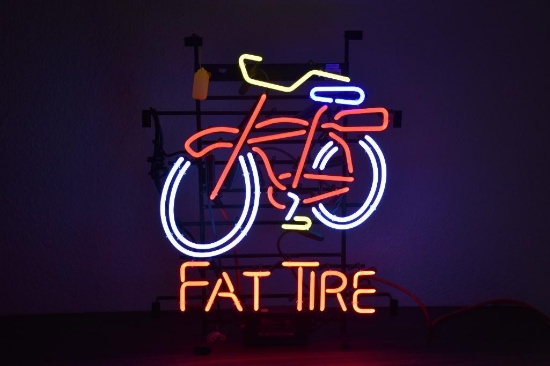 Fat Tire light up hanging neon sign