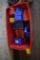 Rubbermaid container of plastic organizers