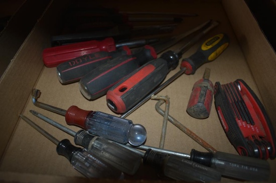 Flat of screwdrivers