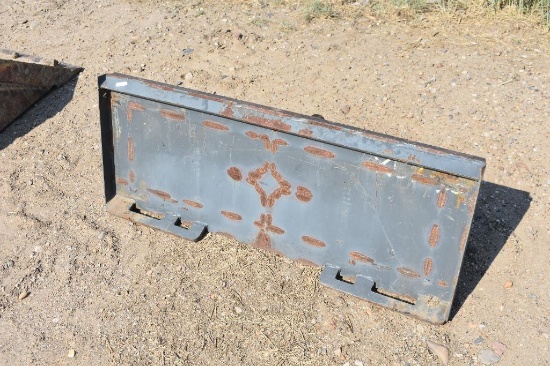 Skid steer plate w/reese hitch