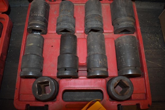 Napa 1" drive standard deep well impact socket set