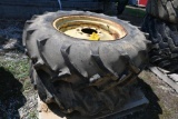 (2) 12.4/11-24 tires and 8-hole rims