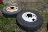 11R-22.5 tire with10-hole rim. and 11R-24.5 tire with rim