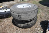 (2) 14L-16.1 tires and 8-hole rims
