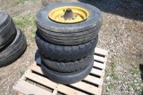 (4) Misc. tires and wheels