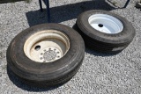 (2) 11R24.5 tires and wheels