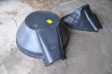 (2) poly auger hoppers