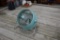 Turquoise metal blade fan