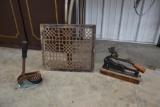 Cast iron floor grate, cutter and press