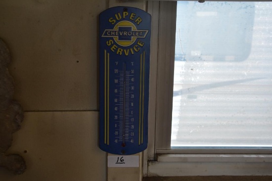 12" tall Chevrolet thermometer