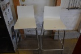 (2) poly bar stools