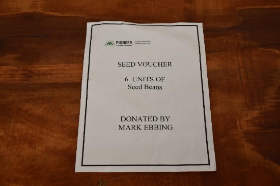 Pioneer Seed Voucher for 6 units of beans