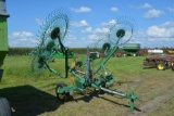 John Deere 702 8 wheel hay rake