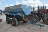 Blue 6 ton dry fertilizer spreader
