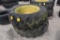 (2) 18.4-38 tires on John Deere 9-bolt wheels