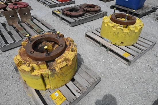 (2) John Deere 1600 lb wheel weights