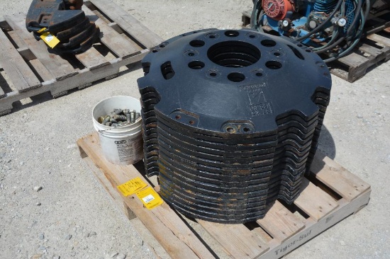 (16) 125 lb. front idler weights for Challenger MT700/800 tractors