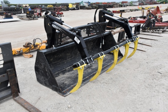 MDS 96" material bucket w/ 5-tine grapple