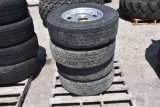 (4) 245/75R16 tires on 8-bolt GM wheels