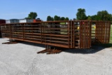 (11) 24' Free standing pipe panels