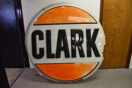 Clark single sided plastic embossed sign