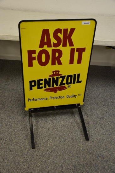 Pennzoil double sided sidewalk sign