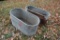 (2) Galvanized water tanks