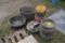 Quantity of feed buckets and rubber water buckets