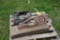 Sickle sharpener and a bag of sickle sections