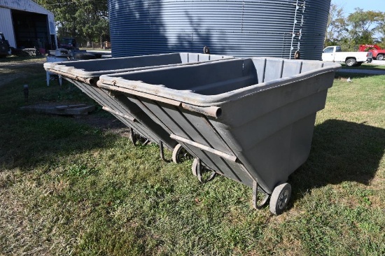 (2) Poly tote carts