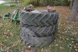 (3) 15.5-38 tires and rims w/ (3) axle mount hubs