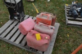 (5) Poly gas cans