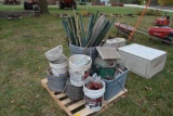 Pallet of fencing supplies as pictured