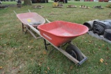 (2) Poly wheel barrows