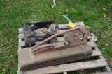 Sickle sharpener and a bag of sickle sections