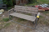 Outdoor wooden glider