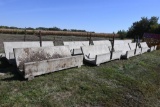 (10) Concrete 8' J bunks