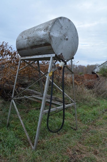 300-gallon fuel barrel and stand