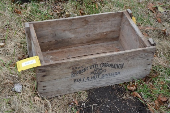 Republic Steel Wooden Crate