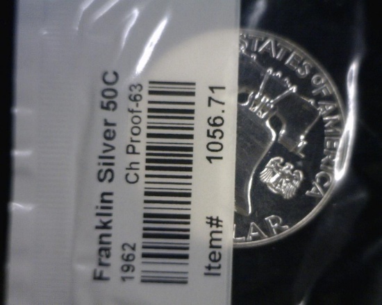 1962 FRANKLIN HALF DOLLAR PROOF