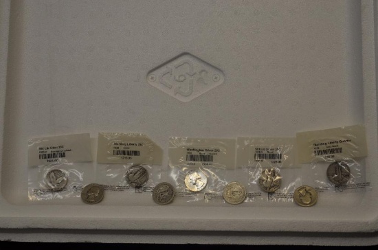 (9) MIXED SILVER QUARTERS