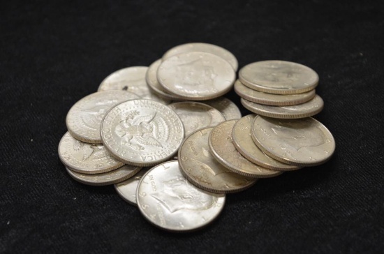 $10.00 FACE VALUE 1964 KENNEDY HALF DOLLARS