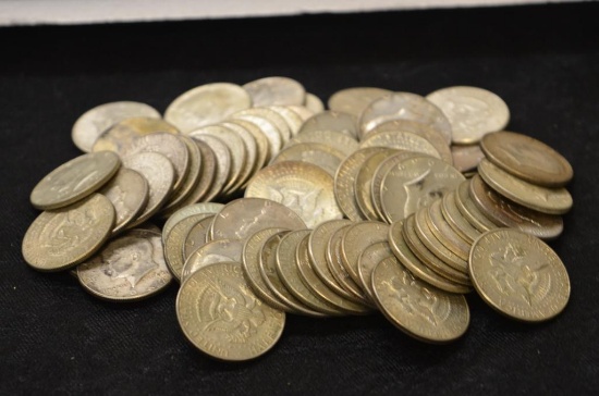 $32.00 FACE VALUE 1965-1969 KENNEDY HALF DOLLARS