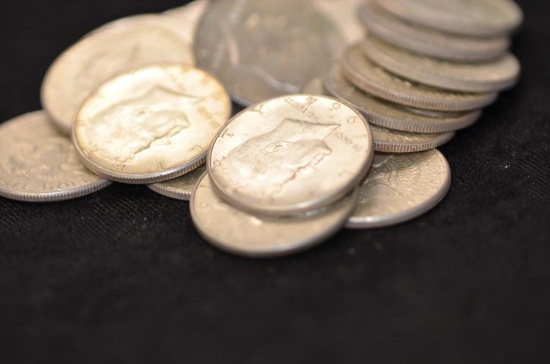 $10.00 FACE VALUE 1964 KENNEDY HALF DOLLARS