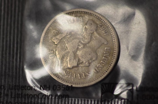 1867 NICKEL 3-CENT PIECE